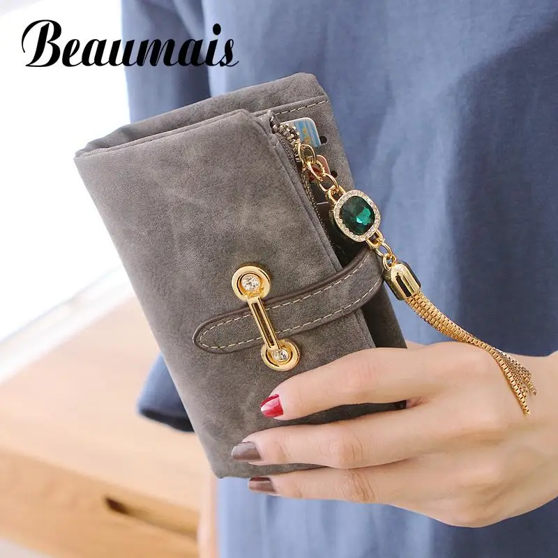 Beaumais Nubuck Leather Women Short Wallets Tassel Zipper Coin Pocket Credit Card Leather Wallet Female Purse Money Clip DB5785
Beaumais Nubuck Leather Women Short Wallets Tassel Zipper Coin Pocket Credit Card Leather Wallet Female Purse Money Clip DB5785