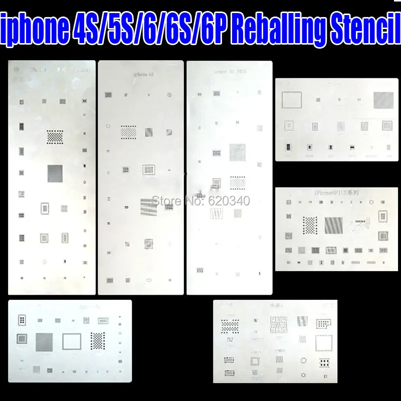 Freeshipping 8 pcs /set Bga Reballing Stencil Template Kit Rework Repair for iphone 4S/5S/6/6S/6P Repair Tool
Freeshipping 8 pcs /set Bga Reballing Stencil Template Kit Rework Repair for iphone 4S/5S/6/6S/6P Repair Tool
