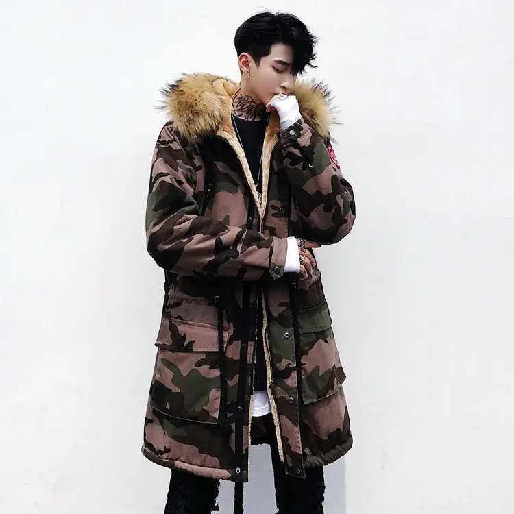 Parka Men Coats Camouflage Winter Jacket Men Slim Thicken Fur Hooded Outwear Warm fleece Coat Clothing Hip Hop Men's Coat L234
Parka Men Coats Camouflage Winter Jacket Men Slim Thicken Fur Hooded Outwear Warm fleece Coat Clothing Hip Hop Men's Coat L234