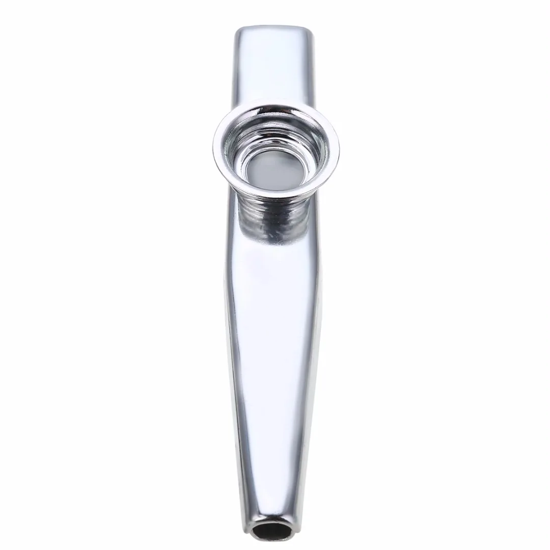 1pc Metal Kazoo With 6 Kazoo Flute Diaphragm Mouth Flute Harmonica For Beginners Kids Adult Party Gifts Musical Instrument