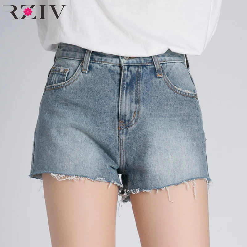 RZIV summer denim shorts women high waist jeans casual solid color decorative burrs denim shorts wild
RZIV summer denim shorts women high waist jeans casual solid color decorative burrs denim shorts wild