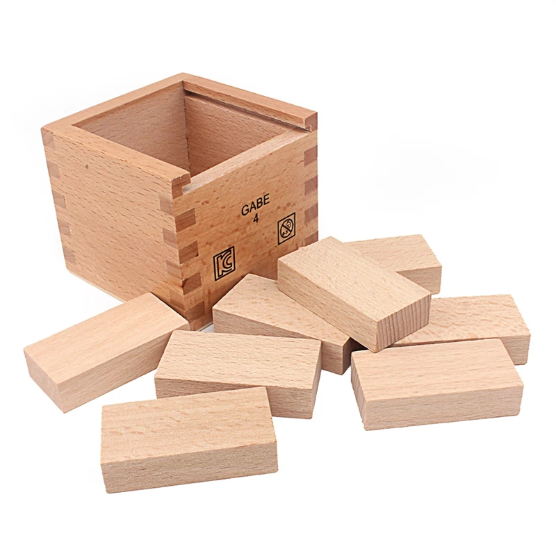 

Montessori Baby Wooden Cube Froebel Gabe4 Width Creative Learning Educational Preschool Training 2-4 Years Unisex Baby-Girls Boy