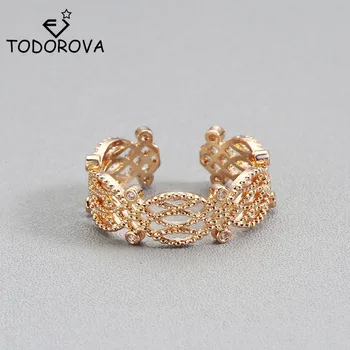 Todorova Fashion Women Rings Gold Color Rings High Quality Gift Floral Flower Female Ladies Wedding Ring Adjustable
Todorova Fashion Women Rings Gold Color Rings High Quality Gift Floral Flower Female Ladies Wedding Ring Adjustable