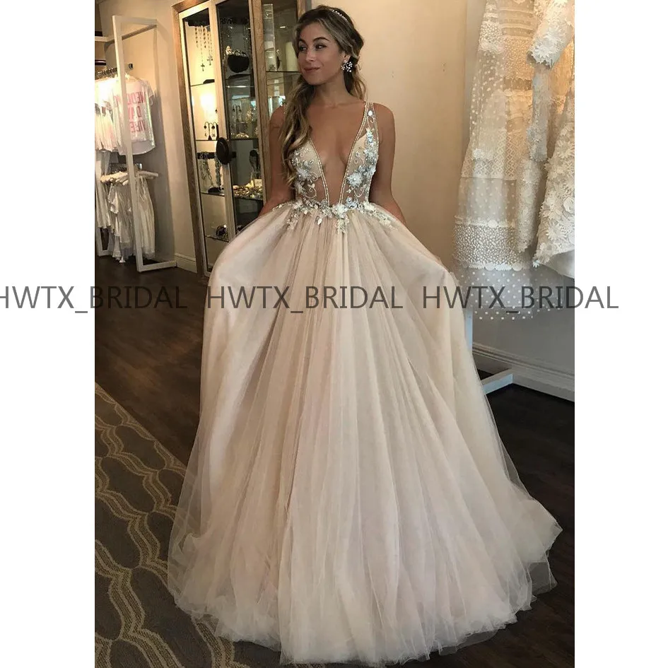 Fashion Beading Flowers Evening Dress 2019 V Neck Sleeveless Champagne Tulle Long Vestidos de fiesta de noche Prom Formal Gown
Fashion Beading Flowers Evening Dress 2019 V Neck Sleeveless Champagne Tulle Long Vestidos de fiesta de noche Prom Formal Gown