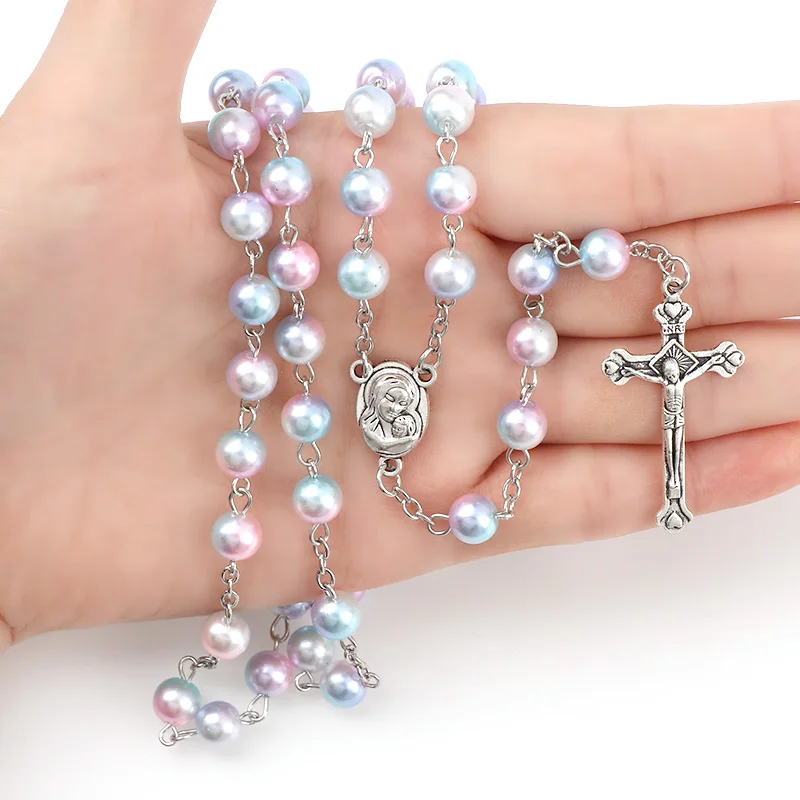 7 Colors Rosary 8mm Round Pearl Beads Catholic Rosary With Holy Soil Charm Crucifix Prayer Religious Jewelry
7 Colors Rosary 8mm Round Pearl Beads Catholic Rosary With Holy Soil Charm Crucifix Prayer Religious Jewelry