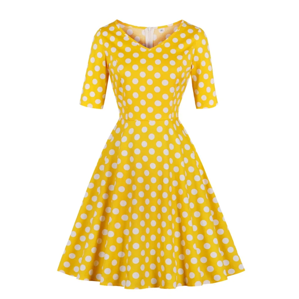 SexeMara Fashion Ladies Winter Autumn Short Sleeve Polka Dots 1950s 60s Vintage Pin Up Dress Tunic Dress Plus Size
SexeMara Fashion Ladies Winter Autumn Short Sleeve Polka Dots 1950s 60s Vintage Pin Up Dress Tunic Dress Plus Size