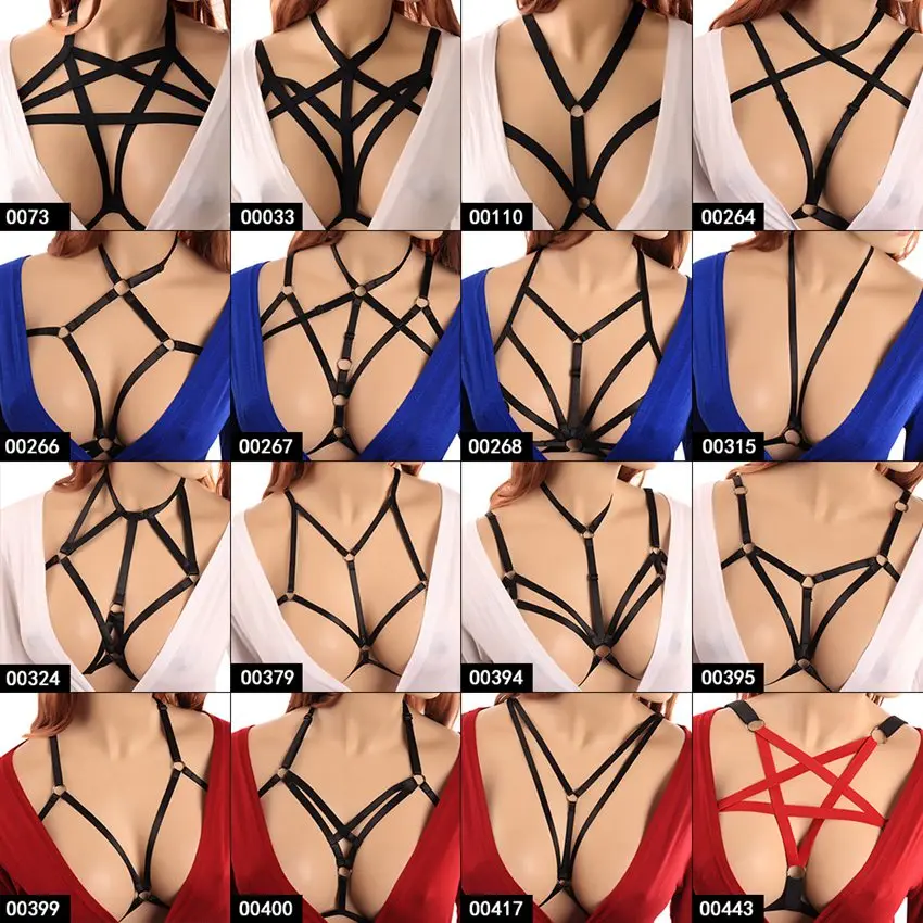 Pentagram Body Harness Chest Belt Women Plus Size Cupless Top Punk Harajuku Bra Elastic Lingerie Sexy Accessory Party Dance Rave
Pentagram Body Harness Chest Belt Women Plus Size Cupless Top Punk Harajuku Bra Elastic Lingerie Sexy Accessory Party Dance Rave