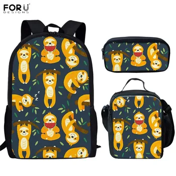 FORUDESIGNS Cartoon Sloth Print Students 3pcs School Bags 2019 Fashion Cute Children Schoolbags Teenagers Satchel Gift for Girls
FORUDESIGNS Cartoon Sloth Print Students 3pcs School Bags 2019 Fashion Cute Children Schoolbags Teenagers Satchel Gift for Girls