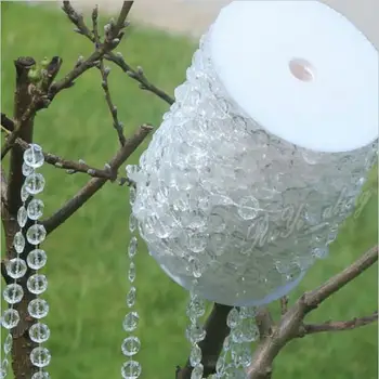 99 Feet/30Meters Clear Garland Diamond Strand Hanging Crystal Acrylic Bead Curtain Chains Party Tree Wedding Centerpiece Decor
99 Feet/30Meters Clear Garland Diamond Strand Hanging Crystal Acrylic Bead Curtain Chains Party Tree Wedding Centerpiece Decor