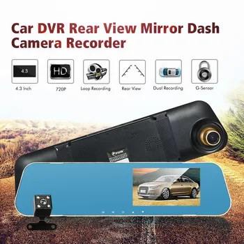 4.3''Car DVR Dash Cam Video Camera Vehicle Driving Recorder Front & Rearview Mirror Car DVR with Loop Recording Motion Detection
4.3''Car DVR Dash Cam Video Camera Vehicle Driving Recorder Front & Rearview Mirror Car DVR with Loop Recording Motion Detection