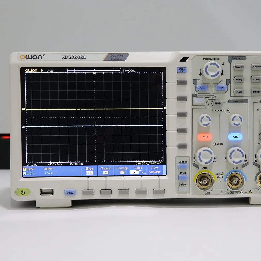 OWON XDS3202E Dual Channel Deep Memory LCD Display Digital Storage Oscilloscope Scopemeter Scope Meter 200MHz 1GSa/s
OWON XDS3202E Dual Channel Deep Memory LCD Display Digital Storage Oscilloscope Scopemeter Scope Meter 200MHz 1GSa/s
