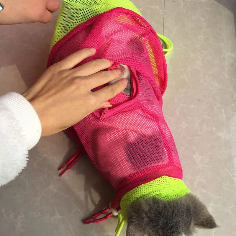 Mesh Cat Grooming Bath Bag Cats Adjustable Washing Bags For Pet Bathing Nail Trimming Injecting Anti Scratch Bite Restraint
Mesh Cat Grooming Bath Bag Cats Adjustable Washing Bags For Pet Bathing Nail Trimming Injecting Anti Scratch Bite Restraint