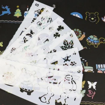 8 pcs/lot Useful Plastic Graphics Children Painting Drawing Template Rulers Tool DIY Craft Mold Board Ruler For Students
8 pcs/lot Useful Plastic Graphics Children Painting Drawing Template Rulers Tool DIY Craft Mold Board Ruler For Students