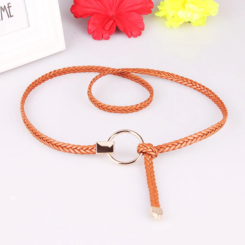 Fashion Leather Knitted Braided Weaving Waist Round Buckle Belts For Women Dresses Circle Waist Rope Casual Luxury
Fashion Leather Knitted Braided Weaving Waist Round Buckle Belts For Women Dresses Circle Waist Rope Casual Luxury