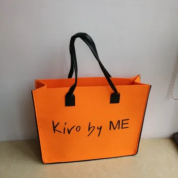 Wholesale 500pcs/lot 30Hx35x10cm Luxury Recycled Orange Felt fabric Shopping Bag with Leather Handle for Clothing Store Party
Wholesale 500pcs/lot 30Hx35x10cm Luxury Recycled Orange Felt fabric Shopping Bag with Leather Handle for Clothing Store Party