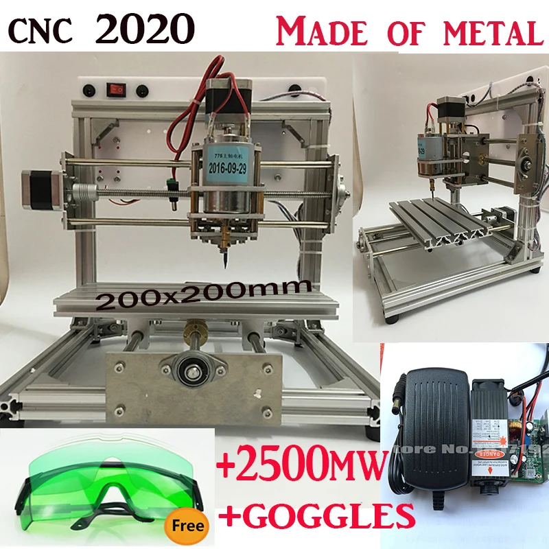 PCB Milling Machine Diy CNC engraving machine+2500mw,working 20*20cm,CNC Wood router Mini Engraver PVC Carving fit ER11 ship DHL 
PCB Milling Machine Diy CNC engraving machine+2500mw,working 20*20cm,CNC Wood router Mini Engraver PVC Carving fit ER11 ship DHL