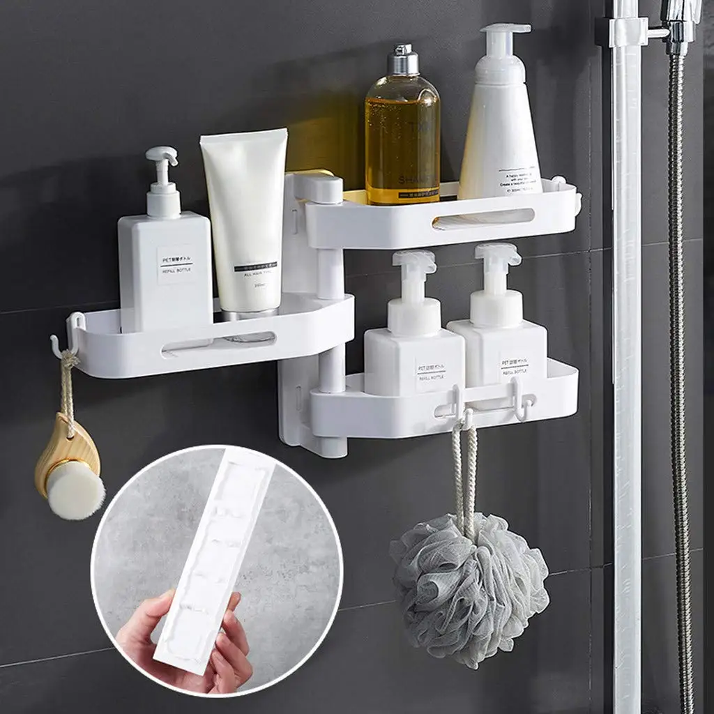 Drill Free Bathroom Organizer Rotating 3 layer Multi Function Wall Storage Shelf Hair Dryer Blower Sponge Holder Shelves 2019
Drill Free Bathroom Organizer Rotating 3 layer Multi Function Wall Storage Shelf Hair Dryer Blower Sponge Holder Shelves 2019