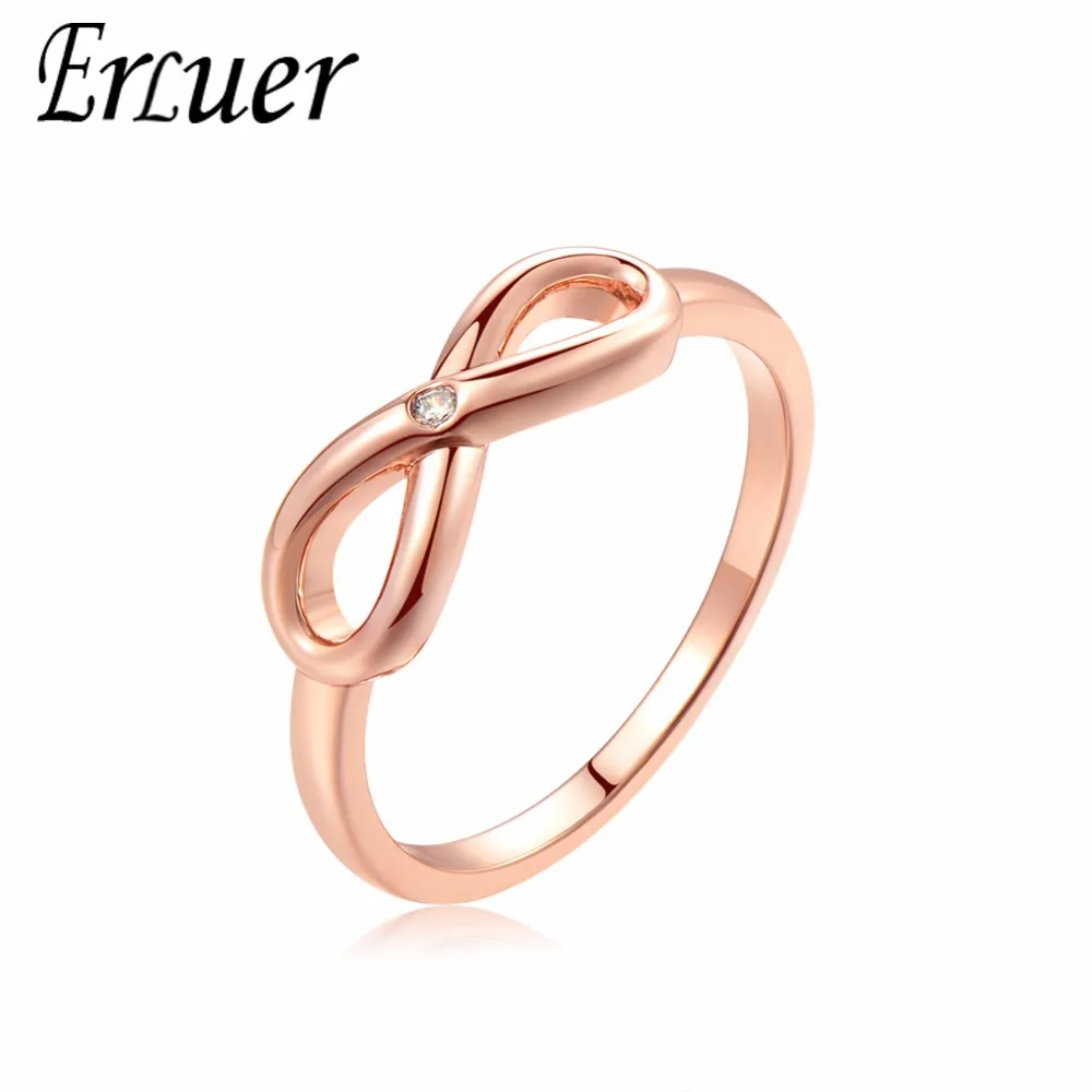 ERLUER Fashion Simple infinity Rings For Women Girls Gifts Rose Gold Sliver Color Crystal Zircon Engagement Jewelry Band Ring
ERLUER Fashion Simple infinity Rings For Women Girls Gifts Rose Gold Sliver Color Crystal Zircon Engagement Jewelry Band Ring