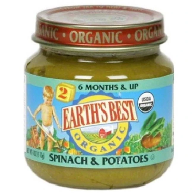 Earths Best Baby Foods BG12469 Earths Best Baby Foods Baby Spin-Potato - 12x4OZ