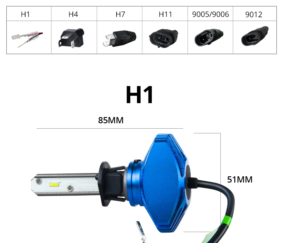 Fanless CSP Headlight Bulb H7_12