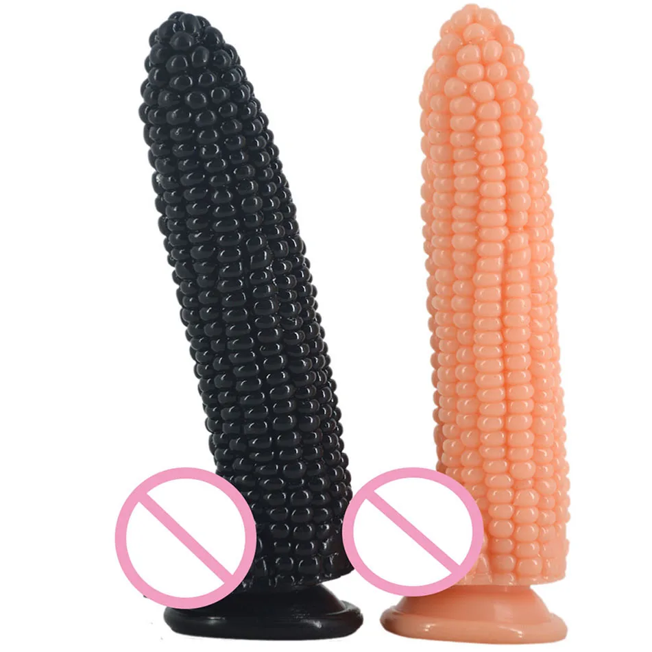 Artificial Corn Plant Solid Dildo Sex Toys For Man Insert Anal Plug Corn Surface Big Dildo Penis Suction Cup Erotic Shop
