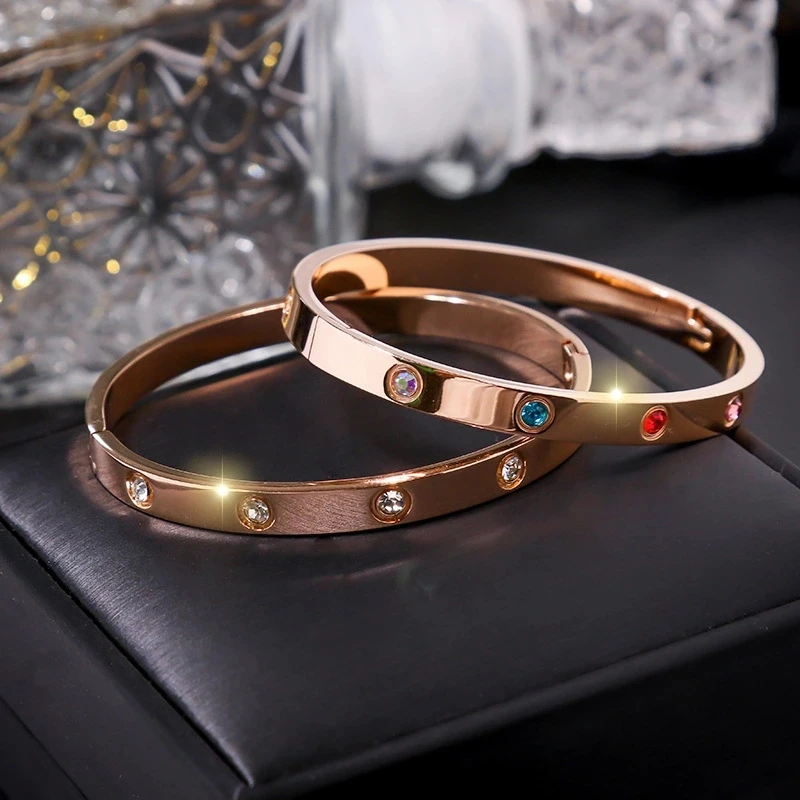 New sleek minimalist rose gold inlay zircon bracelet For Women Charm Bridal Wedding Fine Jewelry Gift A-010
New sleek minimalist rose gold inlay zircon bracelet For Women Charm Bridal Wedding Fine Jewelry Gift A-010