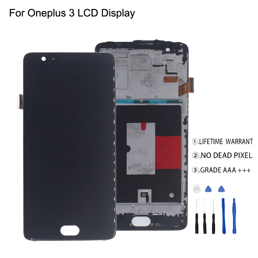 For Oneplus 3 A3000 A3003 LCD Display Touch Screen With Frame Digitizer For Oneplus 3 Display Screen LCD Phone Parts Free Tools
For Oneplus 3 A3000 A3003 LCD Display Touch Screen With Frame Digitizer For Oneplus 3 Display Screen LCD Phone Parts Free Tools
