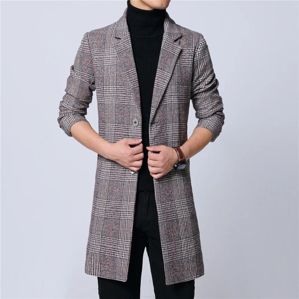 Mens long coat winter woolen melton overcoat plaid gray two buttons full lining long sleeve M-6XL pocket 18NovW4 drop shipping
Mens long coat winter woolen melton overcoat plaid gray two buttons full lining long sleeve M-6XL pocket 18NovW4 drop shipping