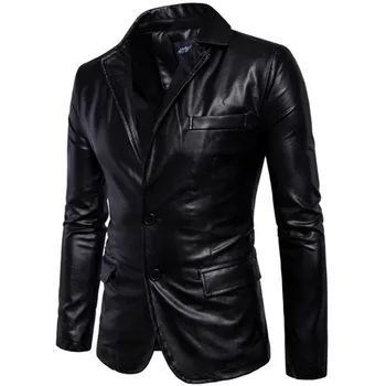 2020 New Arrival PU Leather Jacket and Blazer British Style Vintage Men's Motorcycle Leather Male Suit Jacket Coat Top Clothing
2020 New Arrival PU Leather Jacket and Blazer British Style Vintage Men's Motorcycle Leather Male Suit Jacket Coat Top Clothing