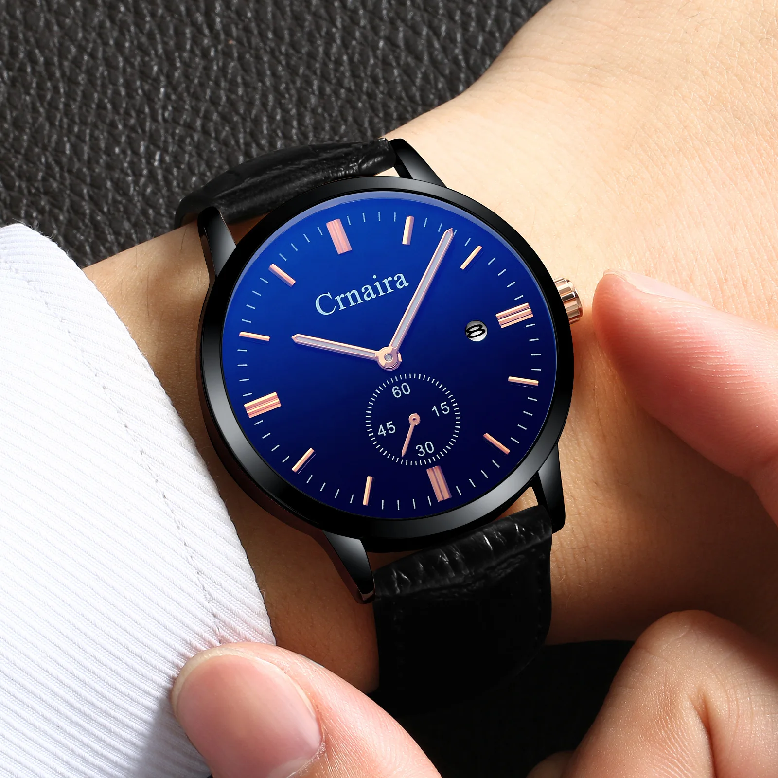 2019 New Arrival France Popular Quartz Watch for Man Waterproof Simple Rope Strap Watch for Student