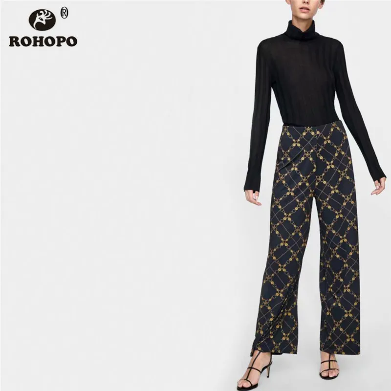 ROHOPO Vintage Printed Women Wide Leg Pant Office Ladies Full Length Bottoms #XZ1838
ROHOPO Vintage Printed Women Wide Leg Pant Office Ladies Full Length Bottoms #XZ1838
