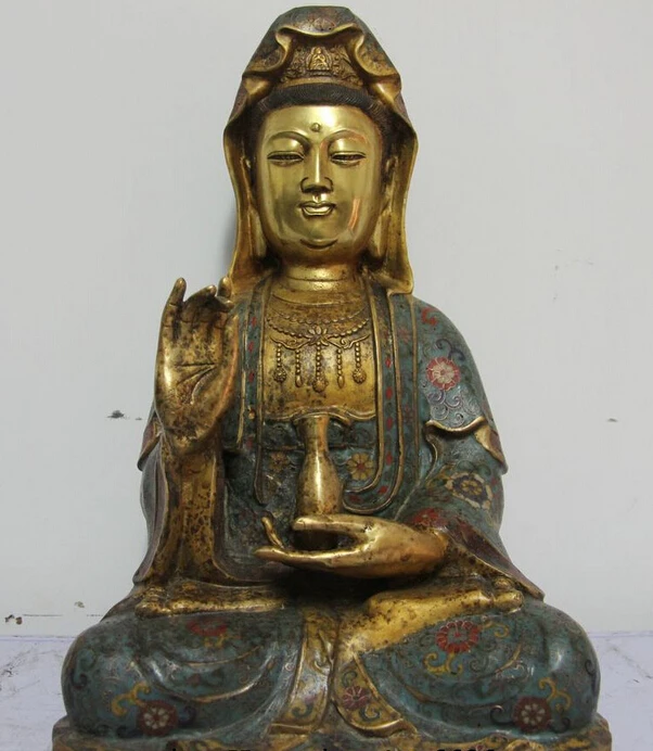 S1416 Tibet Buddhism Fane Brass Copper Cloisonne Guan Yin Kwan-yin Bodhisattva Statue D0318
S1416 Tibet Buddhism Fane Brass Copper Cloisonne Guan Yin Kwan-yin Bodhisattva Statue D0318