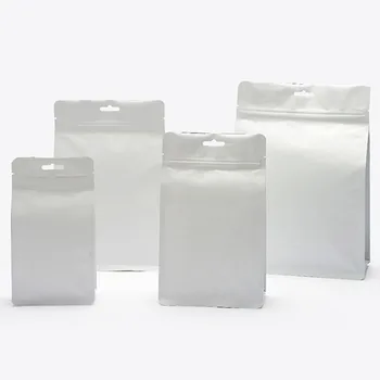 50pcs 3D White Stand-up Kraft Paper Ziplock Bag Snack Powder Gift Packaging Bag Party Wedding Candy Pouch Hanging Sealing Bag 
50pcs 3D White Stand-up Kraft Paper Ziplock Bag Snack Powder Gift Packaging Bag Party Wedding Candy Pouch Hanging Sealing Bag