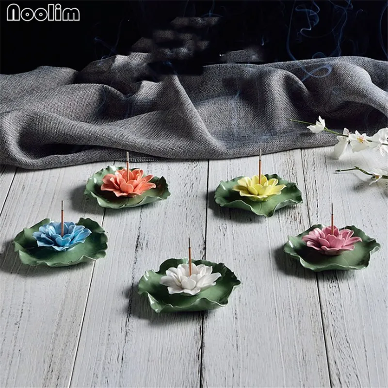 NOOLIM Creative Ceramic Lotus Incense Burner Home Decor Small Rose Incense Burner Use In Home Handmade Stick Incense Burner
NOOLIM Creative Ceramic Lotus Incense Burner Home Decor Small Rose Incense Burner Use In Home Handmade Stick Incense Burner