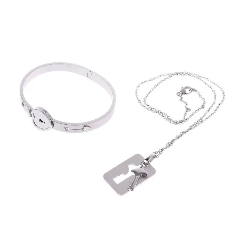 Free shipping Free Shipping Couple Titanium Steel Lock Bangle Bracelet & Key Pendant Necklace Love Sets Gift
Free shipping Free Shipping Couple Titanium Steel Lock Bangle Bracelet & Key Pendant Necklace Love Sets Gift