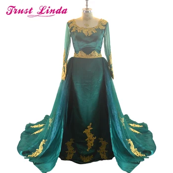 Golden Lace Appliques Beading Evening Prom Gown with Detachable Tulle Train Lace Up Back Dress for Wedding Party Custom Made
Golden Lace Appliques Beading Evening Prom Gown with Detachable Tulle Train Lace Up Back Dress for Wedding Party Custom Made