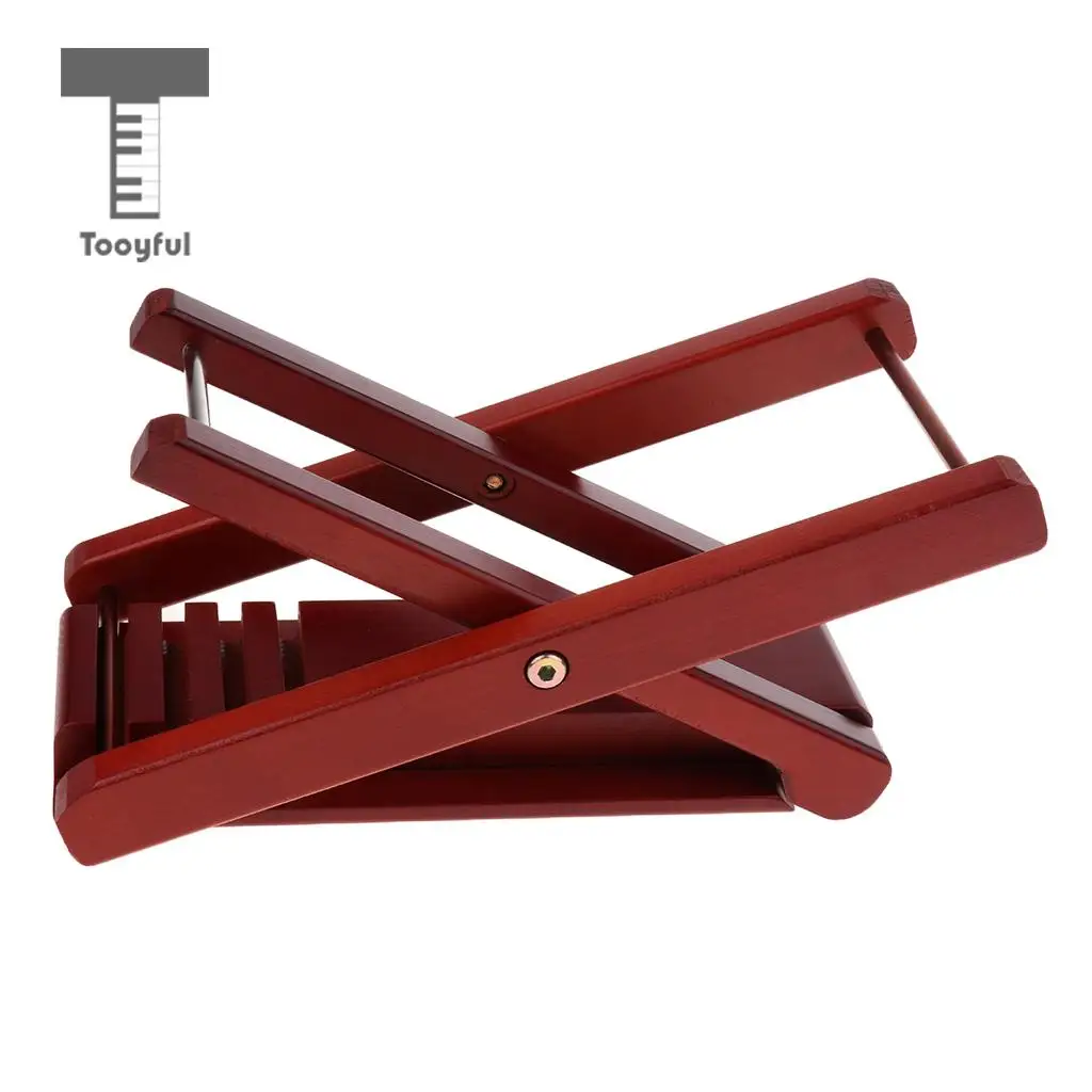 Tooyful Adjustable Stage Guitar Foot Rest Exquisite Foot Stool Stand 4 Height for Guitarist Stage Accessory