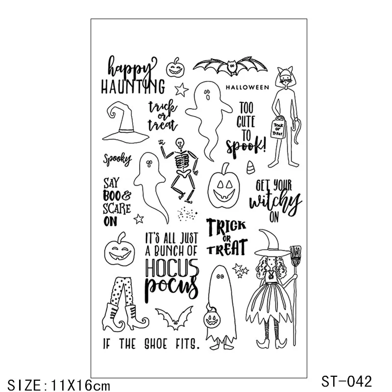 Halloween elements B Clear Stamp for Scrapbooking Rubber Stamp Seal Paper Craft Clear Stamps Card Making
Halloween elements B Clear Stamp for Scrapbooking Rubber Stamp Seal Paper Craft Clear Stamps Card Making