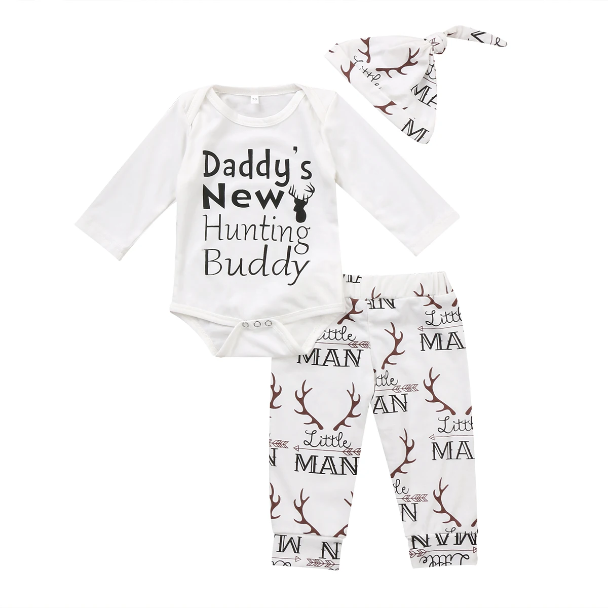 2017 New Arrival Newborn Baby Deer Printed Romper Jumpsuit Floral Pant&Hat 3pcs Autumn Outfit
2017 New Arrival Newborn Baby Deer Printed Romper Jumpsuit Floral Pant&Hat 3pcs Autumn Outfit