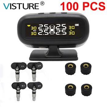 100 Pcs/Lot Solar TPMS Car Tire Pressure Alarm Monitor System 4 Wheel Internal / External Sensor Temperature D03W D03N Visture
100 Pcs/Lot Solar TPMS Car Tire Pressure Alarm Monitor System 4 Wheel Internal / External Sensor Temperature D03W D03N Visture