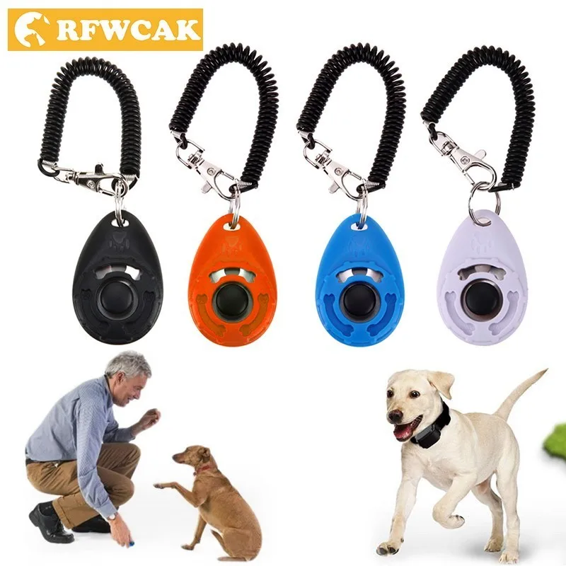 RFWCAK New 5Pcs Plastic Pet Trainer Dog Repeller Training Clickers Adjustable Sound Key Chain Wrist Strap Puppy Train Click | Дом и сад