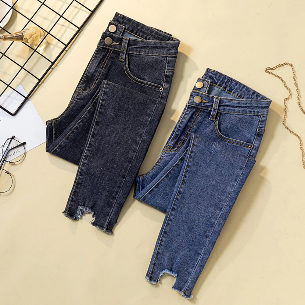 New Ripped Holes Hem Women Jeans Female Denim Pants Stretch Bottoms Feminino Skinny Pencil Pants High Waist Women Jeans Pants
New Ripped Holes Hem Women Jeans Female Denim Pants Stretch Bottoms Feminino Skinny Pencil Pants High Waist Women Jeans Pants