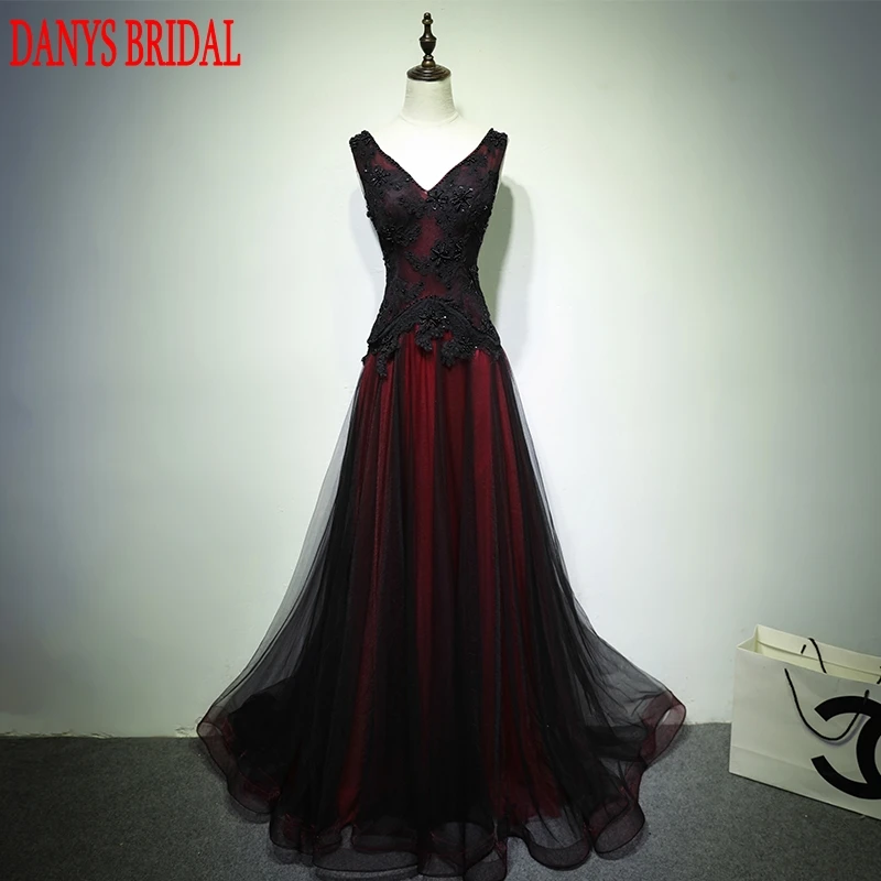 Black and Red Long Lace Evening Dresses Party 2017 Women Beaded A Line Prom Formal Evening Gowns Dresses Wear abendkleider
Black and Red Long Lace Evening Dresses Party 2017 Women Beaded A Line Prom Formal Evening Gowns Dresses Wear abendkleider