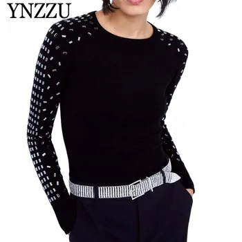 YNZZU Hot drilling 2019 New Spring Sweater Women Long Sleeve Knitting Sweater Pullovers Casual Autumn High Elastic Jumper YT513
YNZZU Hot drilling 2019 New Spring Sweater Women Long Sleeve Knitting Sweater Pullovers Casual Autumn High Elastic Jumper YT513