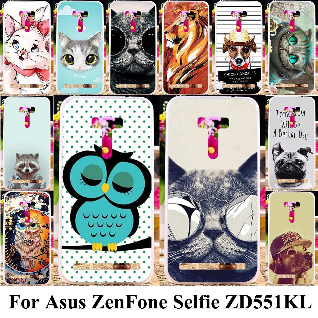 3D DIY Silicone Plastic Phone Cover Case For Asus ZenFone Selfie ZD551KL Cat Dog Bag For Asus ZenFone ZD551KL Case
3D DIY Silicone Plastic Phone Cover Case For Asus ZenFone Selfie ZD551KL Cat Dog Bag For Asus ZenFone ZD551KL Case