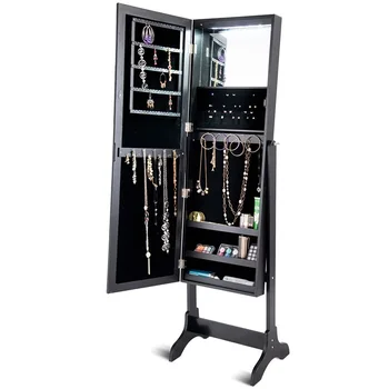 Modern Women Wooden Mirrored Jewelry Cabinet Storage Organizer with 12 pcs LED Lights Home Decoration HW58541
Modern Women Wooden Mirrored Jewelry Cabinet Storage Organizer with 12 pcs LED Lights Home Decoration HW58541