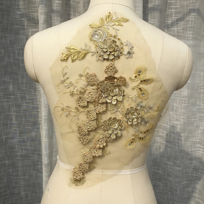 1Piece Red Blue Gold Lace Applique 3D Rhinestone Patch Beaded Lace Appliqued Trim Dress DIY Material Accessories
1Piece Red Blue Gold Lace Applique 3D Rhinestone Patch Beaded Lace Appliqued Trim Dress DIY Material Accessories