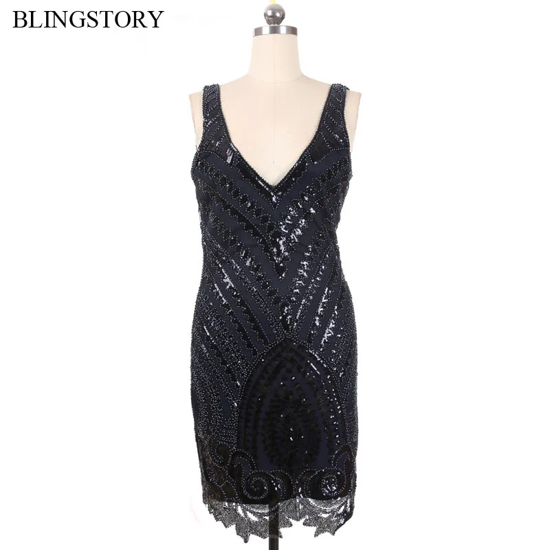 BLINGSTORY Retro Women's Deep V-neck Sequin Embroidered Summer Dress Backless Bead Dresses Brazil KR2012-4
BLINGSTORY Retro Women's Deep V-neck Sequin Embroidered Summer Dress Backless Bead Dresses Brazil KR2012-4