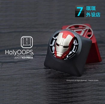 1pc HolyOOPS 3D Mechanical keyboard aluminum alloy metal key cap for Iron Man translucent keycaps anode
1pc HolyOOPS 3D Mechanical keyboard aluminum alloy metal key cap for Iron Man translucent keycaps anode