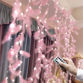 Feathers LED String Lights DIY Remote Control Copper Wire Curtain Lighting Home Bedroom Decoration
Feathers LED String Lights DIY Remote Control Copper Wire Curtain Lighting Home Bedroom Decoration